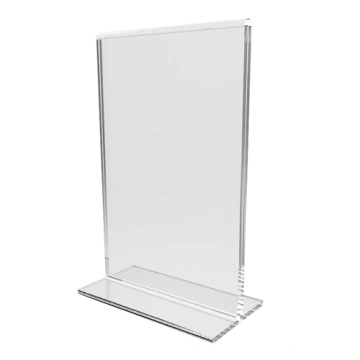 Titulaire transparent Plexiglass de forme T pour affiches